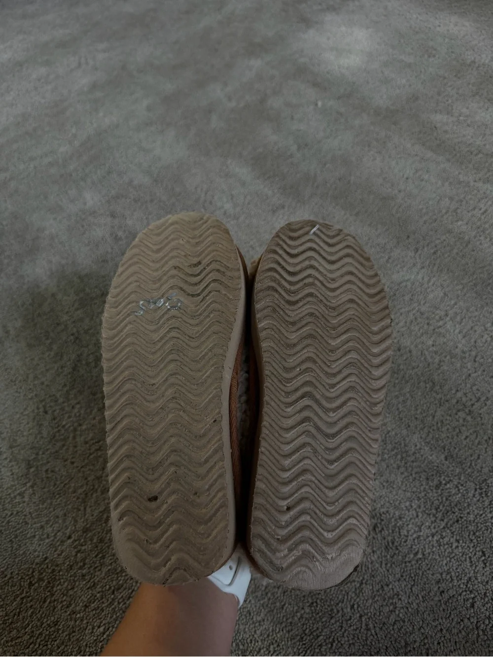 Kooba Cream Sherpa Slip-On Clogs with Red Stitching
